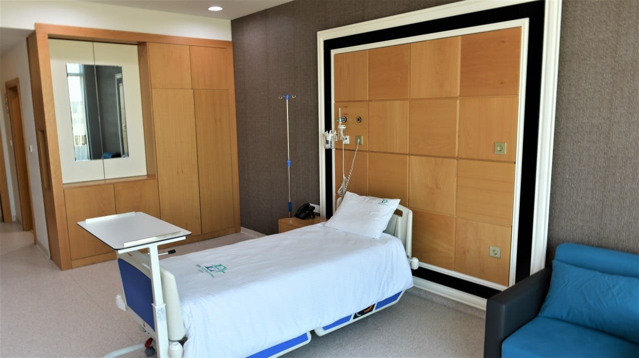 A patient suite finished to the brand's presentation standards
